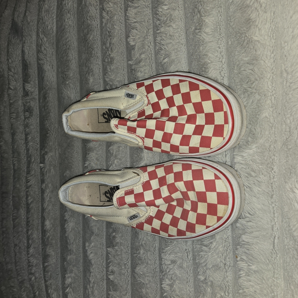 Vans Red Checkered Slip-On Shoes